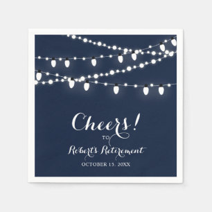 Marineblau Elegantes klassisches Party für die A Serviette