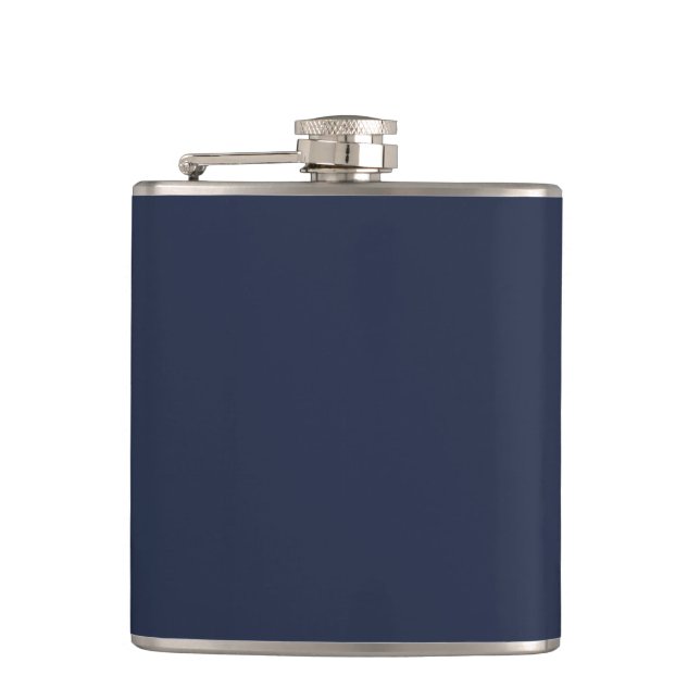 Marineblau Flachmann (Vorderseite)