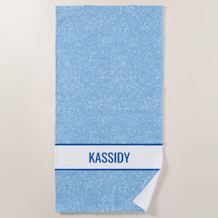Marineblau + Glitter-Attrappe Junggesellinnenabsch Strandtuch