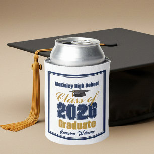 Marineblau-Gold-Abschlussfeier der Klasse 2026 Dosenkühler