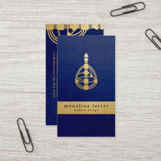 Marineblau| Gold Human Design Body Graph Visitenkarte