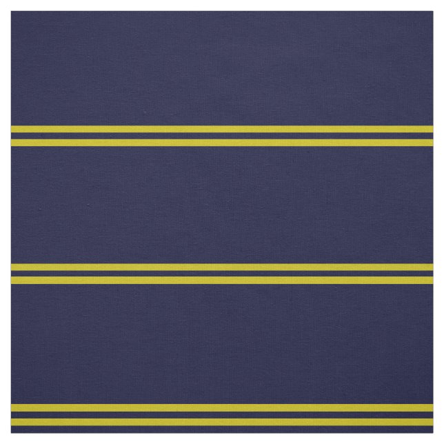 Marineblau, goldgestreiftes Design Stoff (Muster)