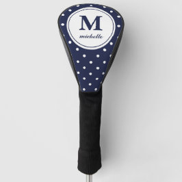 Marineblau | Golf | DOT personalisierte Monogramm Headcover