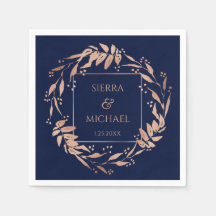 Marineblau | Hochzeit von Gold-Foliage-Rose
