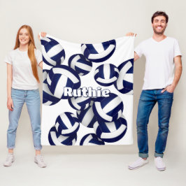 Marineblau in den Farben des Sportraums Fleecedecke