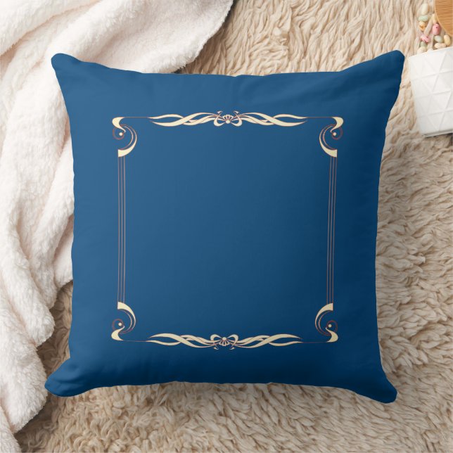 Marineblau Kissen (Decke)
