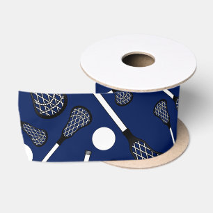 Marineblau Lacrossestöcke Satinband