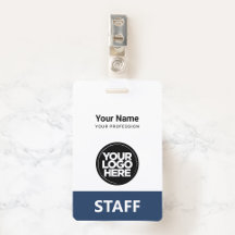 Marineblau Mitarbeiter Name Firmenlogo Personalanh