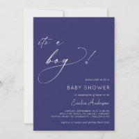 Marineblau | Niedlich Simple It is a Boy Baby Show