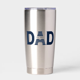 Marineblau Papa Etabliert Neues Vater-Geschenk Thermobecher