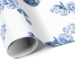 Marineblau  Papier für elegante Blume Geschenkpapier