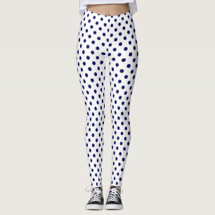 Marineblau-Polkapunkte des Party festliche auf Leggings