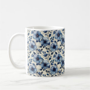 Marineblau Retro Niedlich Vintage Elegant Chic Blu Kaffeetasse
