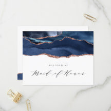 Marineblau Rose Gold werden Sie meine Trauzeugin s
