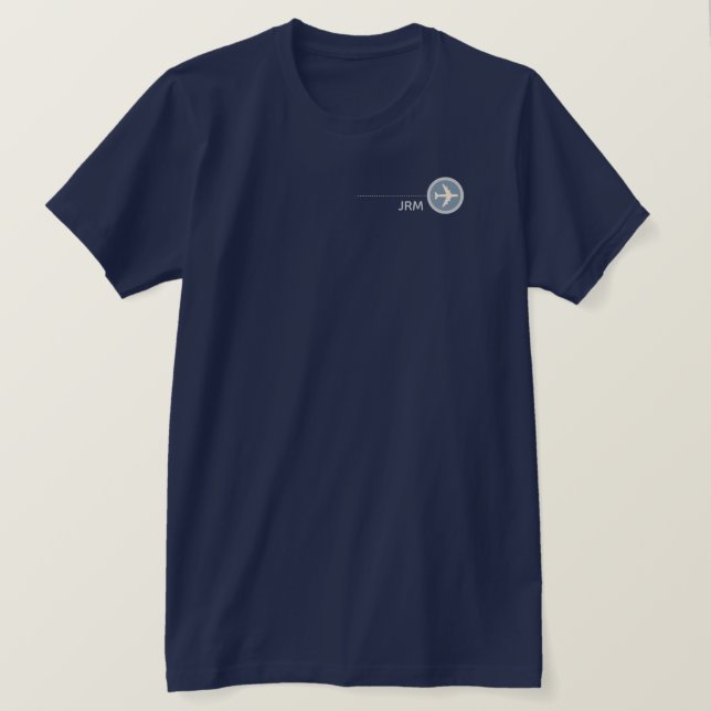 Marineblau-T - Shirt für einen Piloten (Design vorne)