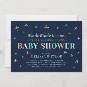 Marineblau Twinkle Twinkle Little Star Jungen-Ba Einladung