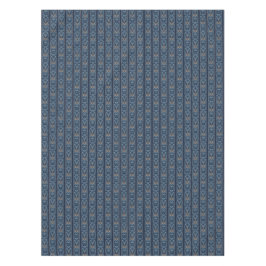 Marineblau und Kaffestreifenblumenmuster Tischdecke