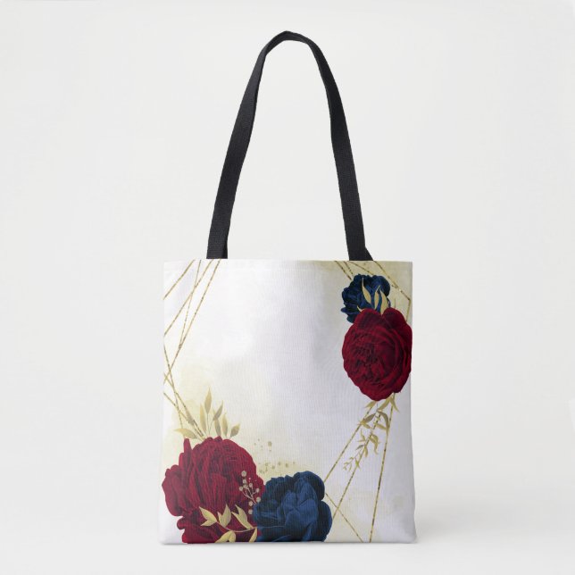 Marineblau und rote Blume Gold (Vorderseite)