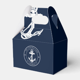 Marineblaue Anker-Boot-Name benutzerdefiniert Geschenkschachtel