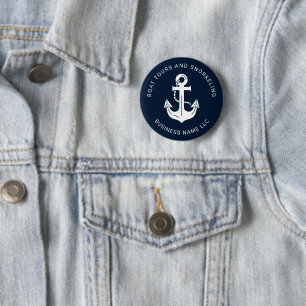 Marineblaue benutzerdefinierte Bootname Button
