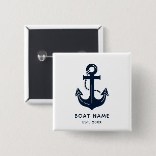 Marineblaue benutzerdefinierte Bootname Button