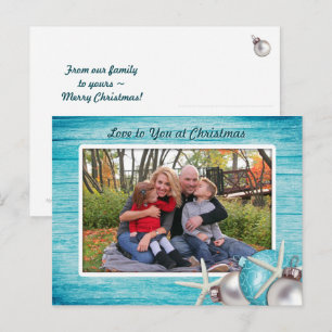 Marineblaue benutzerdefinierte Foto-Weihnachts-Pos Feiertagspostkarte