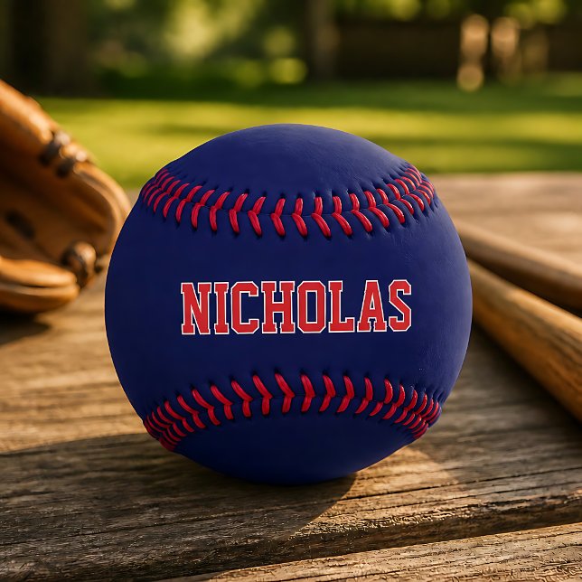 Marineblaue benutzerdefinierte Name oder Text  Baseball (Von Creator hochgeladen)