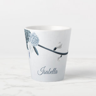marineblaue Blumen botanisch  Milchtasse