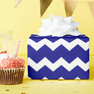Marineblaue Chevron Geschenkpapier