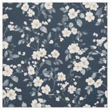 Marineblaue Cottage-Blumenmuster