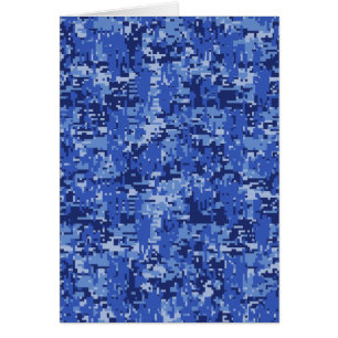 Marineblaue digitale Pixel-Tarntextur-Dekoration