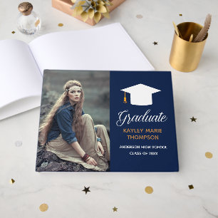 Marineblaue Foto 2023 Abschlussfeier Autogramm Gästebuch