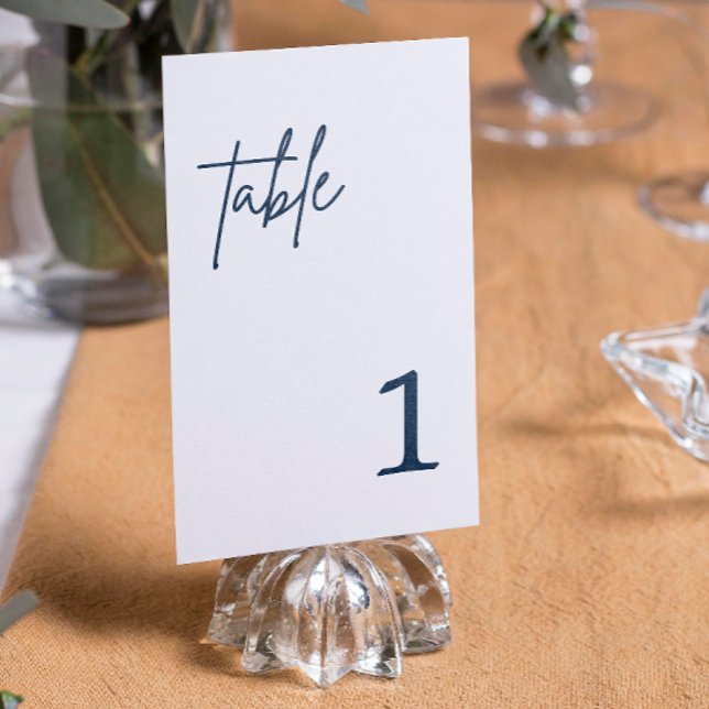 Marineblaue Hochzeit Tischnummer (Von Creator hochgeladen)