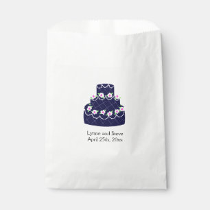 Marineblaue Hochzeitstorte Geschenktütchen
