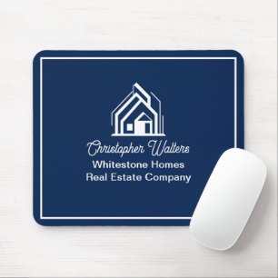 Marineblaue Immobilienfirma personalisierter Immob Mousepad