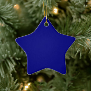 Marineblaue Keramikstern-Verzierung Keramikornament
