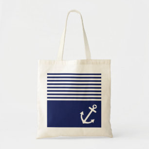 Marineblaue Liebesanker Seefahrt Tragetasche