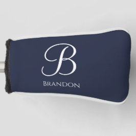 Marineblaue personalisierte Namen und Monogramm Golf Headcover