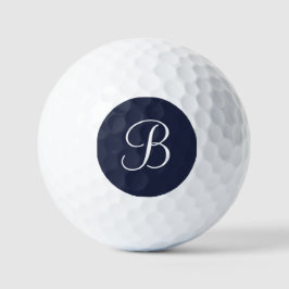 Marineblaue personalisierte Namen und Monogramm Golfball