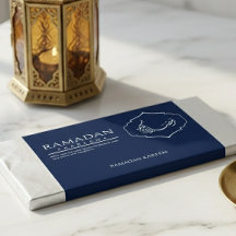 Marineblaue Ramadan Kareem Schokoladenverpackung