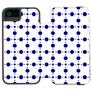 Marineblaue Tupfen, Tupfenmuster, Punkte Incipio Watson™ iPhone 5 Geldbörsen Hülle