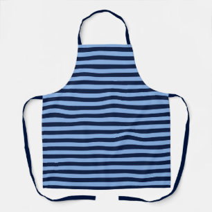 Marineblaue und Denimblaue Streifen Schürze