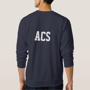 Marineblaue und weiße Schulfarben und Buchstaben Sweatshirt