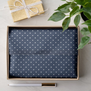 Marineblaue und weiße Tupfen-Seidenpapier Seidenpapier