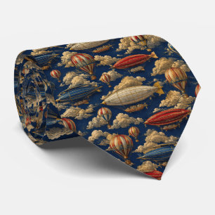 Marineblaue Vintage-Luftschiff-Erbe Krawatte