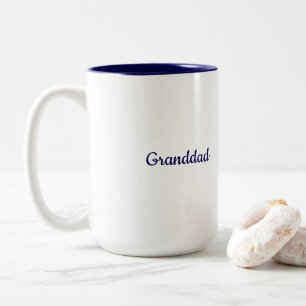 Marineblaue weiße Zweifarben-Tasse Zweifarbige Tasse