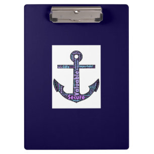 Marineblauer Anker Klemmbrett