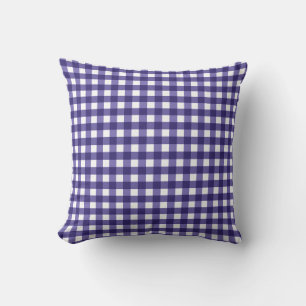 Marineblauer Gingham Kissen