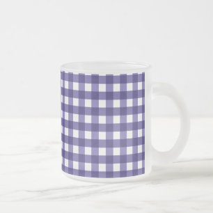Marineblauer Gingham Mattglastasse