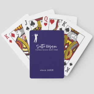 Marineblauer Golfer Spielkarten